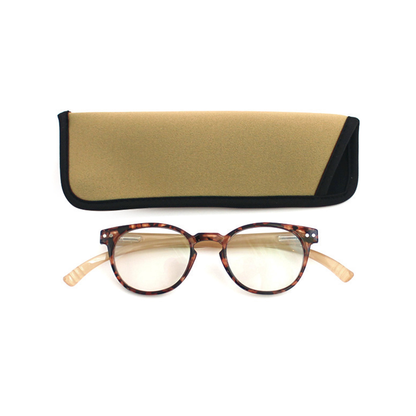 FELISSIMO PARTNERS|さっと首にかけられる 軽い 老眼鏡 neck readers（R） 〈シャイニーベージュ〉