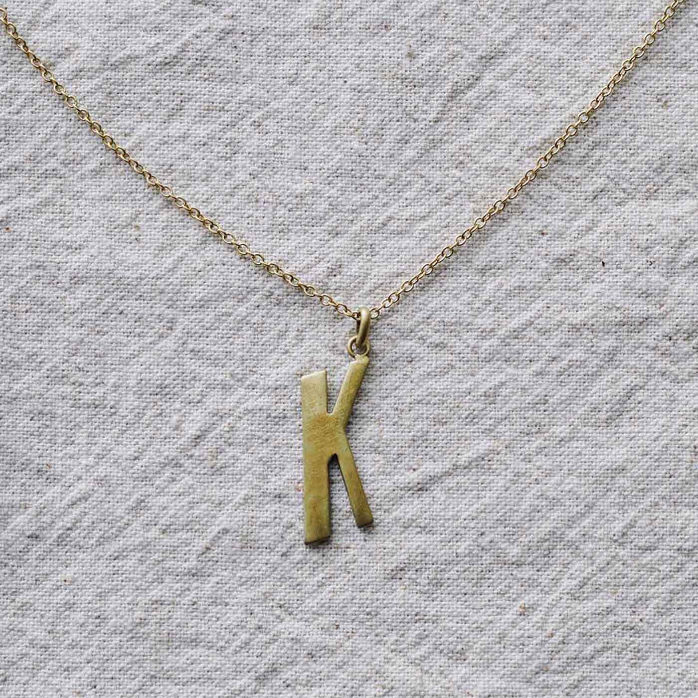 MEDE19F|ヴィンテージパーツイニシャルネックレス