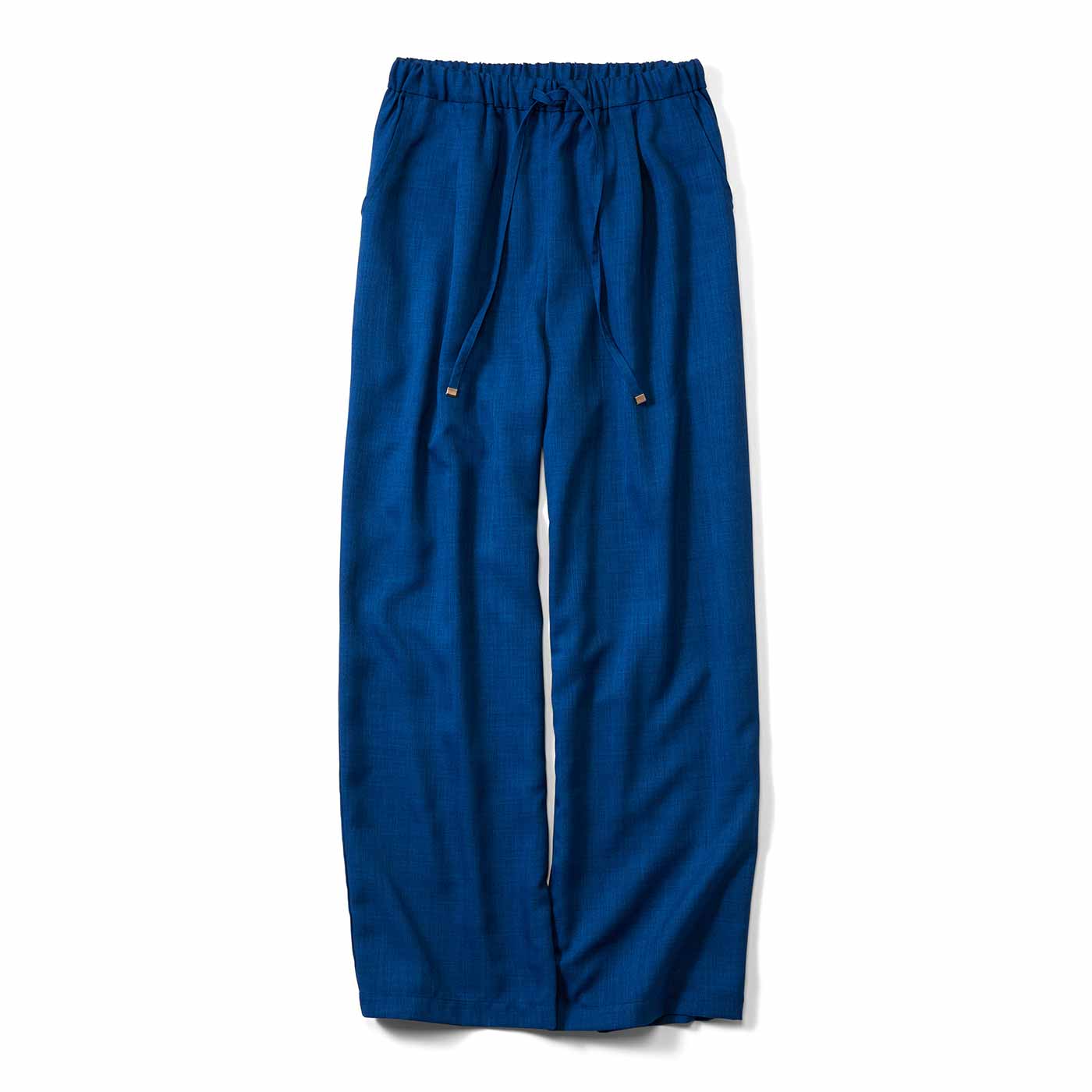 Live in  comfort|一点投入でコーデが華やぐ 麻見え素材のイージーパンツ〈クラシックブルー〉