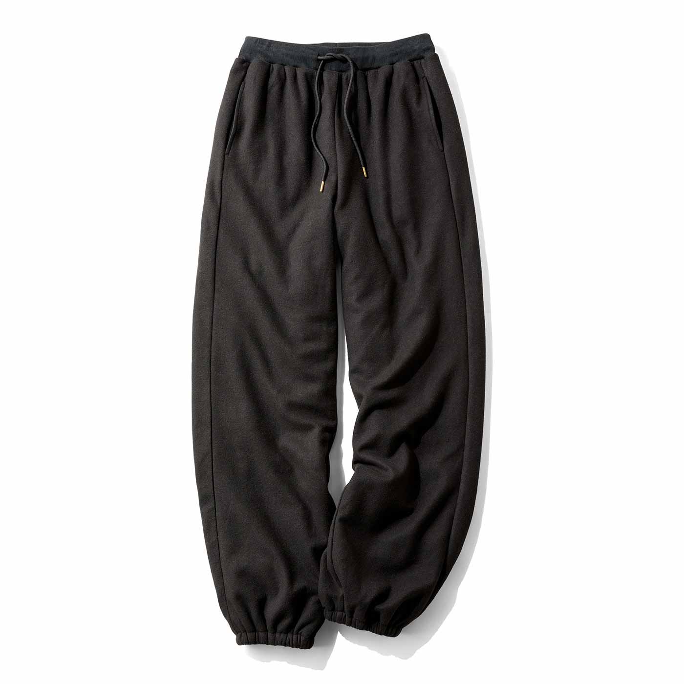 Live in  comfort|極上の暖かさ裏ボア カットソー パンツ〈ブラック〉