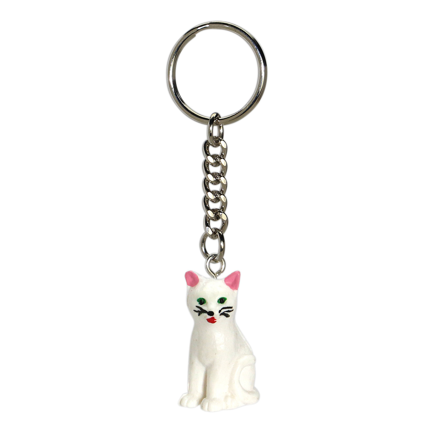 フェリシモの雑貨 Kraso|ALFRED FISCHER キーリング sitting cat〈ホワイト〉