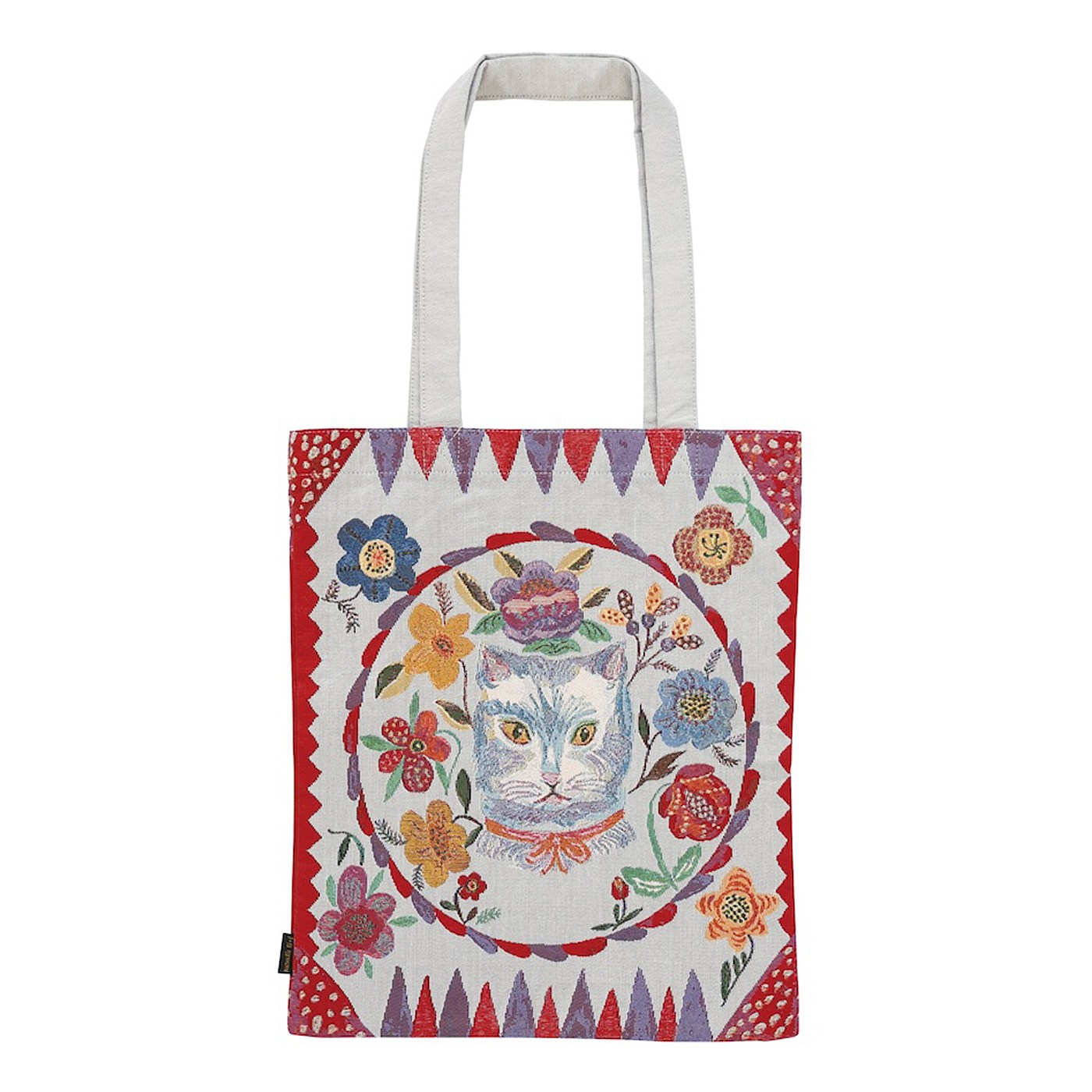 フェリシモの雑貨 Kraso|〈Nathalie Lete〉Rectangle tote bag Blue cat